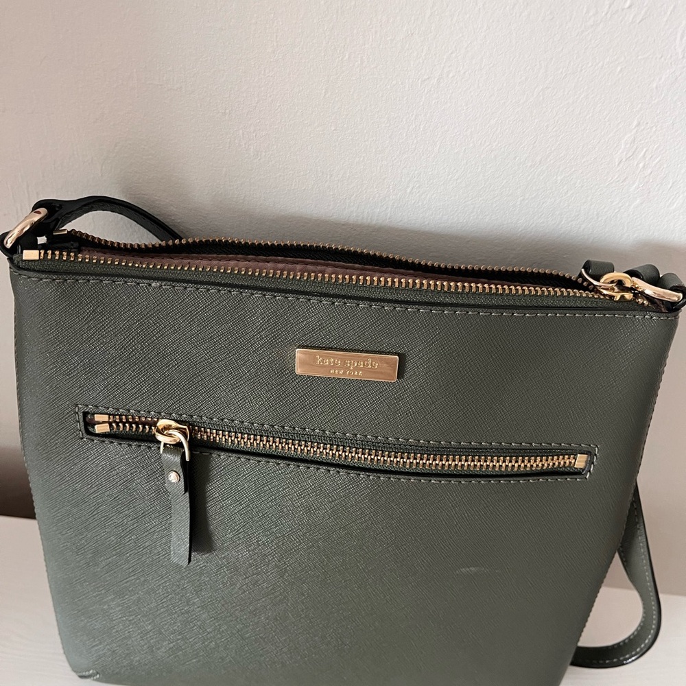 Kate Spade Olive Crossbody Bag with Gold Accents - Picture 6 of 6